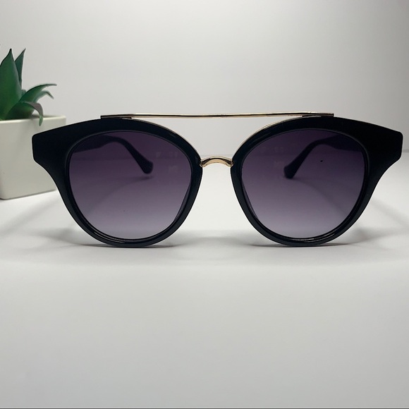 Accessories - Black/Gold Cat Eye Sunglasses